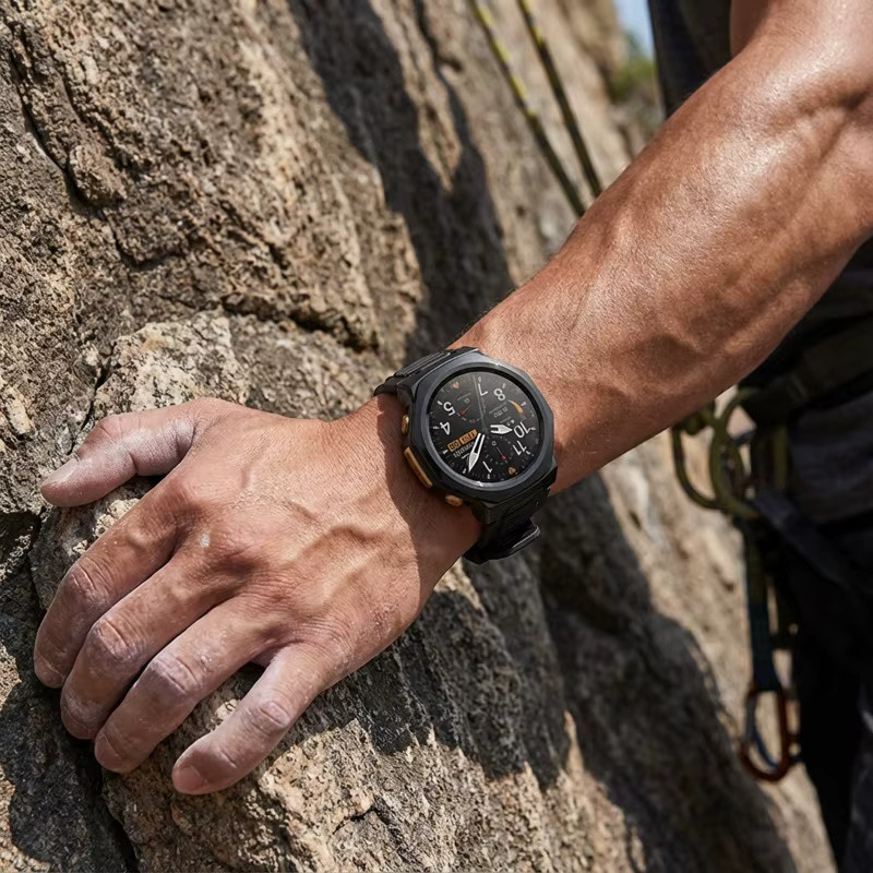 OAKCHARM Displayschutzfolie und Glasgehäuse für Amazfit T-REX 3 Pro, 44 mm, Schwarz - Bild 3