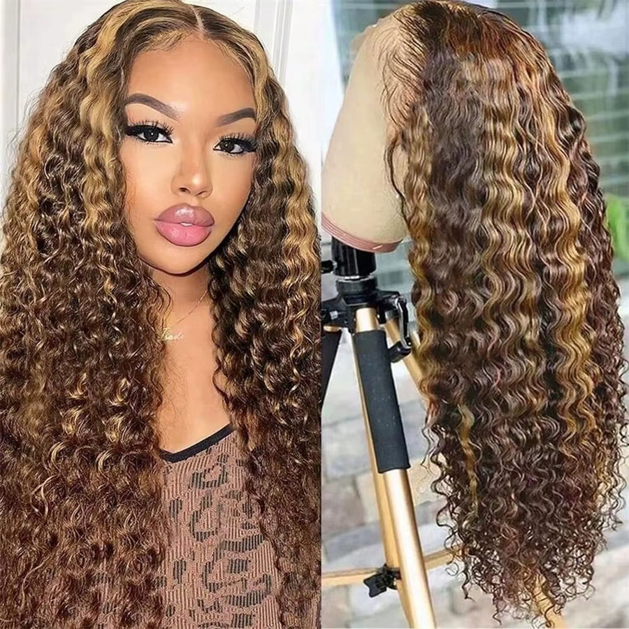 BUNGIOL Lace Front Perücke, tiefe Welle, 100 % Echthaar, HD Transparent 5x5 - Bild 5