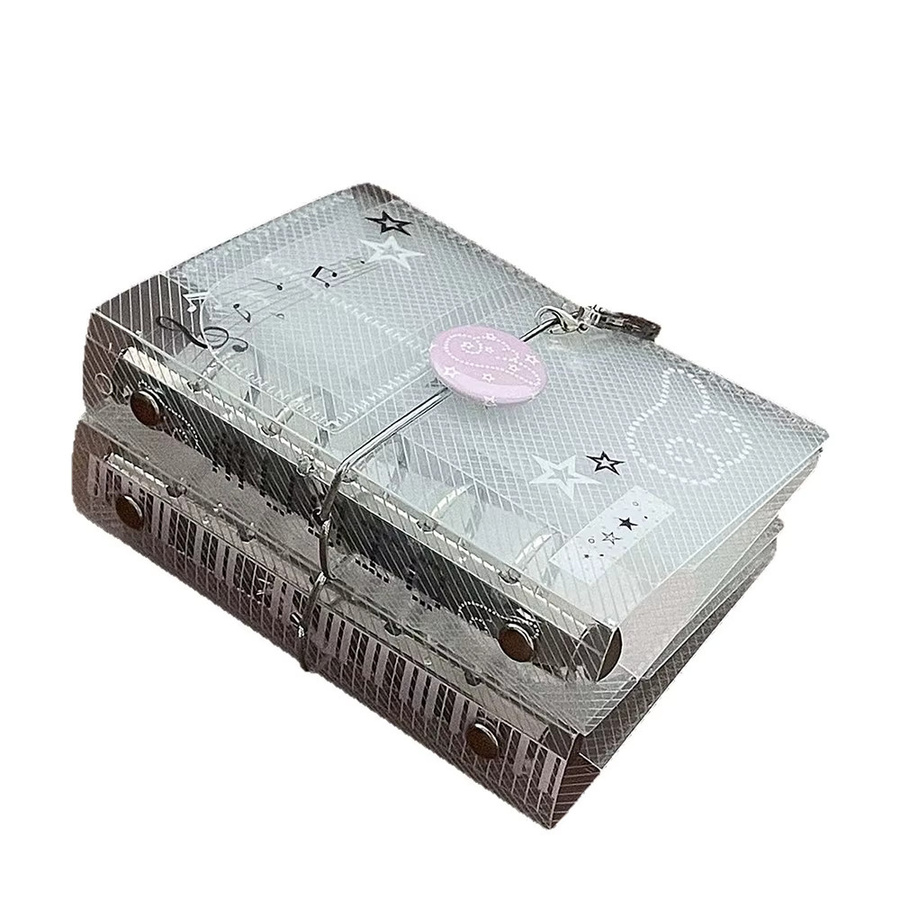 M5 Musik-Thema Ringbuch Notizbuch und Scrapbook aus PP, dreifach faltbarer Kartenorganizer und Fotoalbum in Multicolour - Bild 3