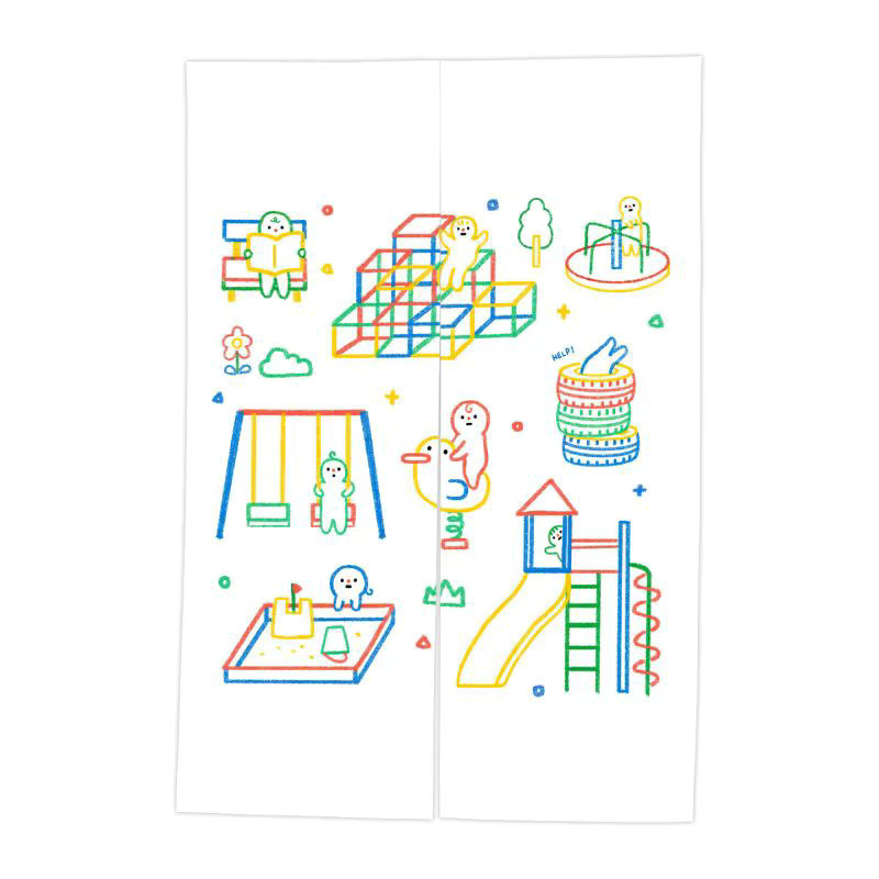 VIKAMA Graffiti-Türvorhang für Kinderzimmer und Spielplätze, blickdichter Stoffvorhang mit Grafik-Design, Mehrfarbig, Breite: 90 cm, Höhe: 65 cm - Bild 4