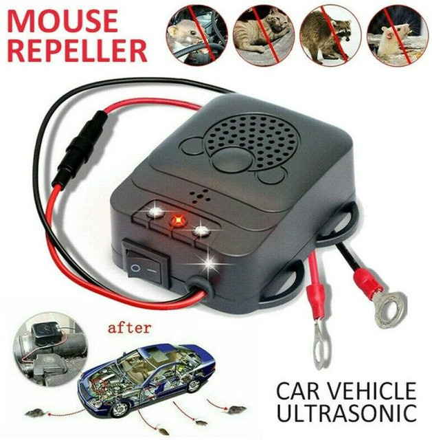Topfactory Ultraschall Nagetier-Repeller für Auto und Fahrzeug in Schwarz (12V) - Bild 1