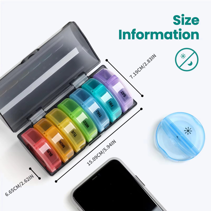 UNTIOR Pillendose, wöchentlich, multicolor, Unisex - Bild 3