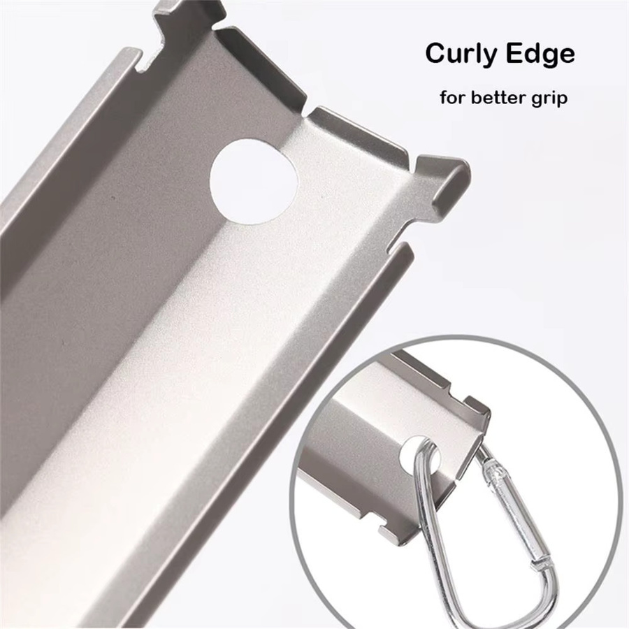 Taruor Titan Gartenhandgezahnte Schaufel in Silber mit glattem Griff und Clip für Camping und Outdoor - Bild 2