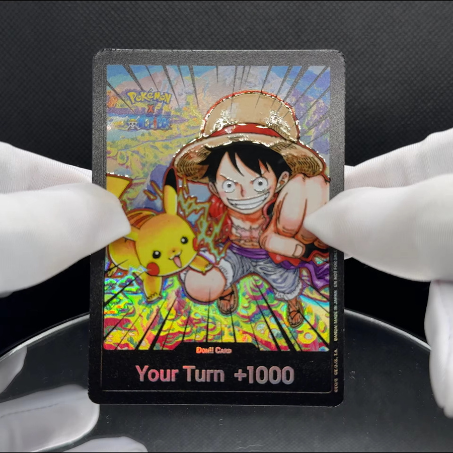 Bandai One Piece TCG Luffy X Pikachu Karte, Texturierte Folienkarte, Englisch - Bild 3
