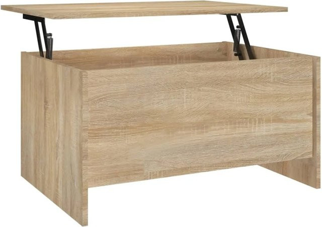 vidaXL Couchtisch Sonoma-Eiche mit Lift-up-Funktion, modern, braun, B/T/H: 80 x 55,5 x 41,5 cm - Bild 1