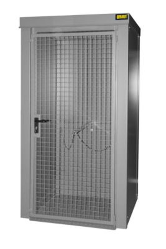 Bauer Südlohn Gasflaschen-Container GFC-B M0, feuerbeständig und abschließbar, grau, B: 109,0 cm, T: 118,5 cm, H: 220,5 cm, für 9 Gasflaschen - Bild 2