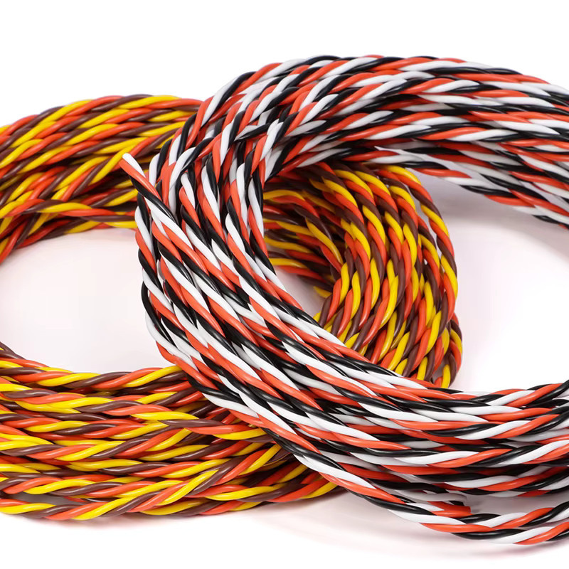 3-Wege-Servo-Verlängerungskabel für RC-Flugzeug-Zubehör, verdrilltes Kabel für JR und Futaba, erhältlich in Orange, Braun, Rot und Mehrfarbig - Bild 5