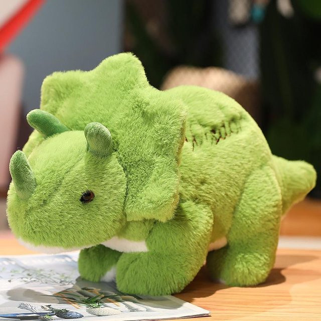 Kidsly Dinosaurier Plüschtier Tyrannosaurus Rex, Triceratops, Grün, ab 14 Jahren - Bild 1