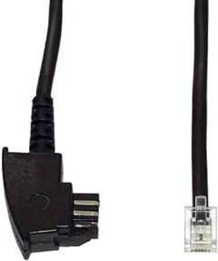 e+p Telefon-Anschlusskabel T 44 in Schwarz, 6 m - Bild 1