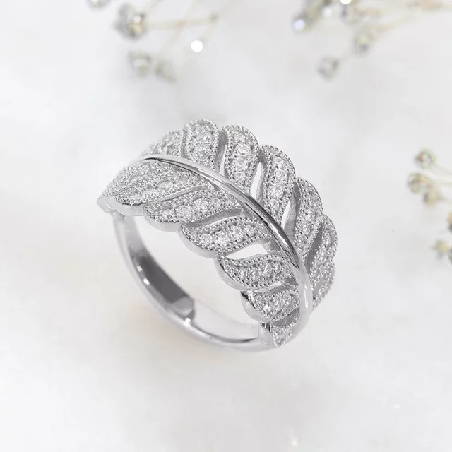 Huitan Fingerring, Kristall, Zirkonia, Silber, Damen - Bild 1