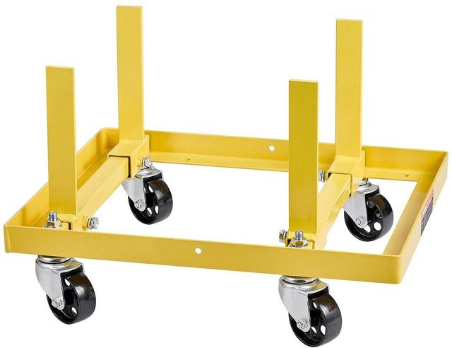 Verstellbarer Motorständer von Buying Solutions, MB aus Stahl in Gelb mit 4 Rollen, Tragkraft 340 kg - Bild 1
