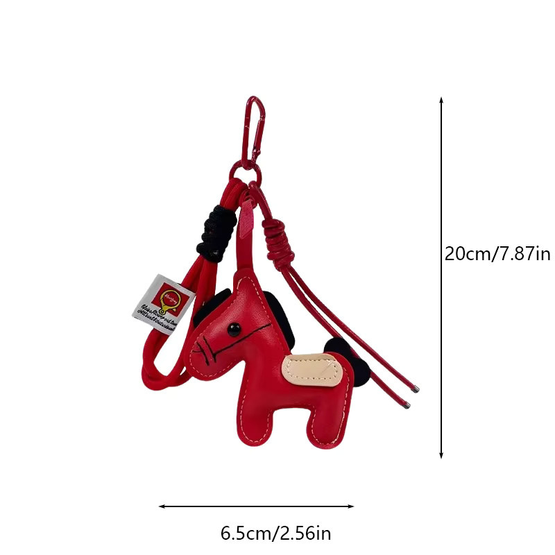 Yogodlns Pferde-Taschenanhänger, PU-Leder, Unisex - Bild 3