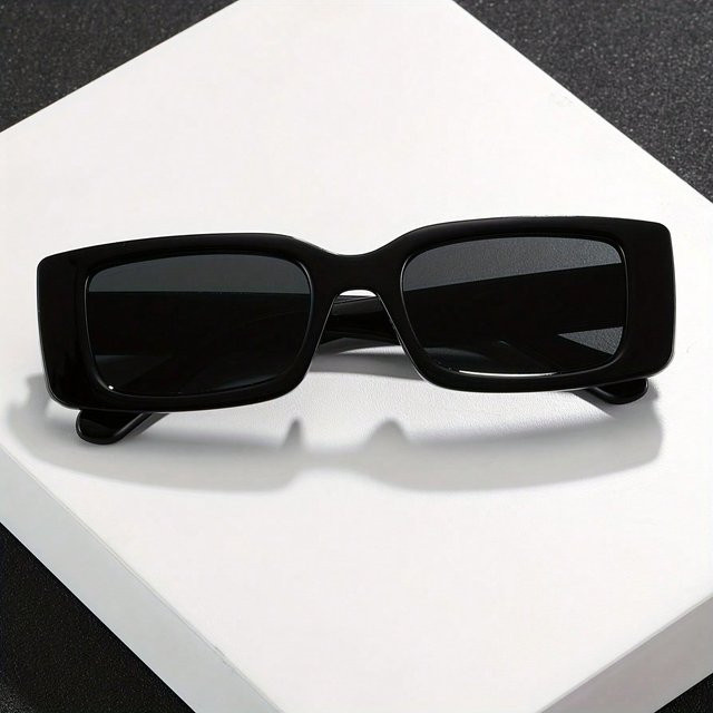 chenxiaogang Brille, quadratisch, Vollrand, Kunststoff, schwarz, Unisex - Bild 1