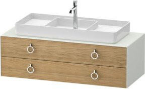 Duravit Waschtischunterschrank White Tulip in White, Breite: 130 cm, Tiefe: 55 cm, Höhe: 40,8 cm - Bild 1