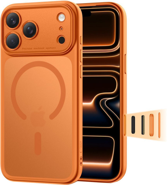 Tech-Protect MagPeak MagSafe Hülle für Apple iPhone 17 Pro in Matt Orange - Bild 1
