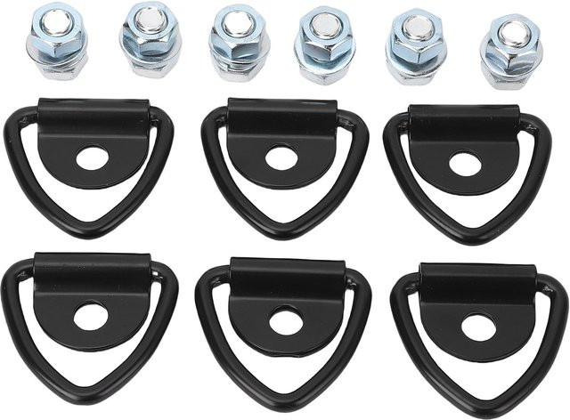 Neoglint V-Ring Zurranker Set aus Stahl mit M12-Schrauben, 6 Stück, Schwarz - Bild 1