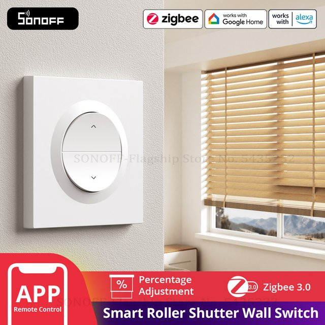 SONOFF Fusion Series Orb Zigbee Smart Rollladen-Wandschalter ZBRBS-E in Weiß mit präziser Prozentinstellung für ZHA Zigbee Hub - Bild 1