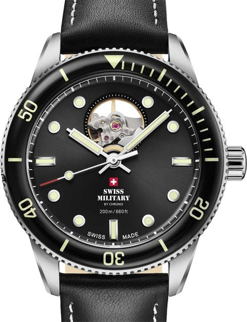 Swiss Military Herrenuhr Automatik, Edelstahl, 42 mm, 20 ATM - Bild 1