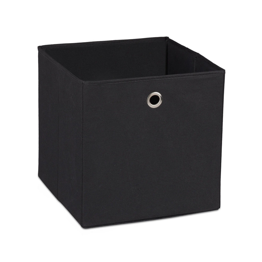 Relaxdays Aufbewahrungsbox im 2er Set aus Stoff in Schwarz, faltbar, B/T/H: 30 x 30 x 30 cm - Bild 2