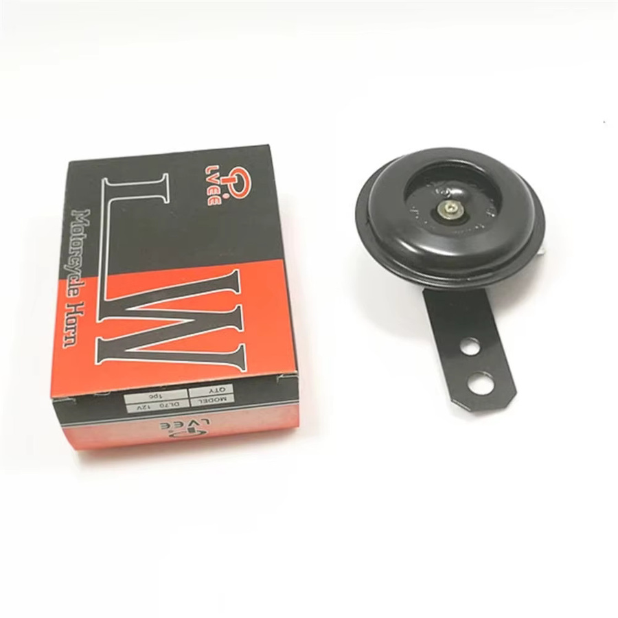Lemod Universelles Motorrad-Elektrohorn-Set 12V 1,5A 105dB Wasserdichte Runde Laute Hupe für Roller, Moped, Dirt Bike, ATV in Schwarz - Bild 4