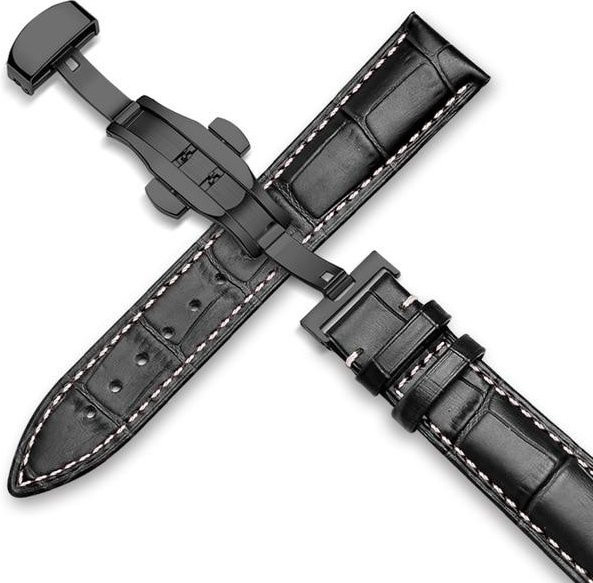 Ka Chen Muxi Uhrenarmband Kalbsleder, grau, Herren - Bild 1