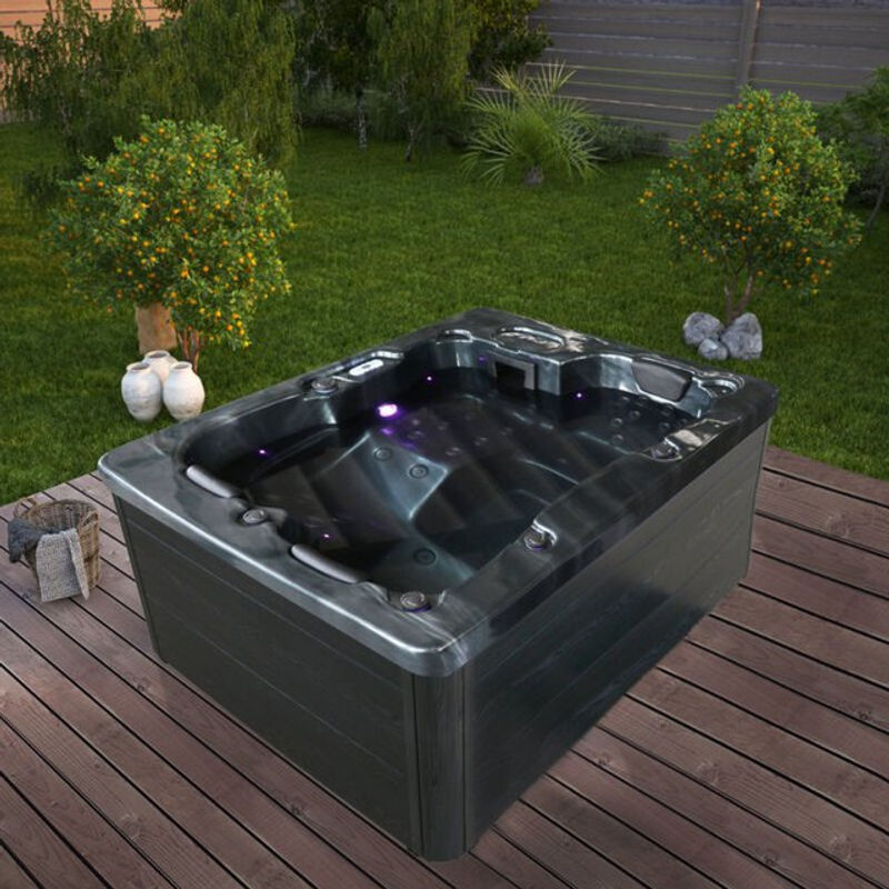 Outdoor Whirlpool HOME DELUXE BLACK MARBLE PURE in Schwarz für 3 Personen - Bild 2