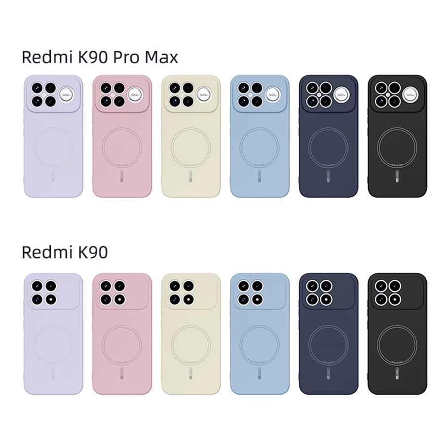 Offizielle magnetische Silikon-Handyhülle für Xiaomi Redmi K90 Pro Max, K90 und K80 Pro in Pink mit Wireless Charge Funktion - Bild 4