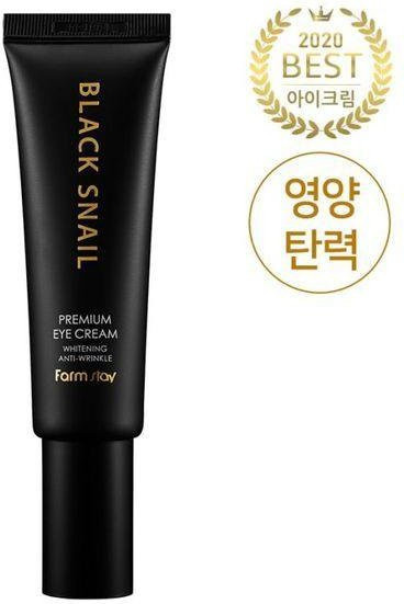 Farm Stay Black Snail Premium Augencreme, Hyaluronsäure, Niacinamid - Bild 1
