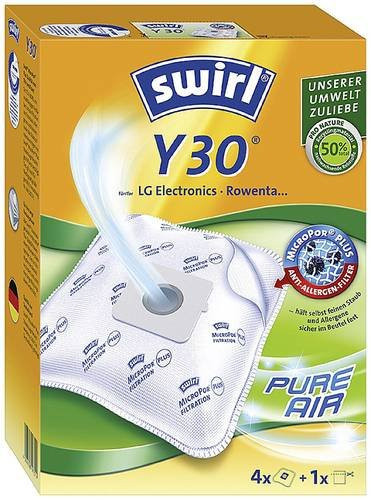 Swirl Y30 MicroPor Plus Staubsaugerbeutel in Grün und Weiß, 4 Stück - Bild 1