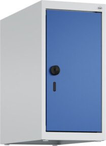 C+P Aufsatzschrank 7035/5010 mit Sicherheits-Drehriegel und 1 Abteil, B/T/H: 50 x 25 x 50 cm, Lichtgrau/Enzianblau - Bild 1