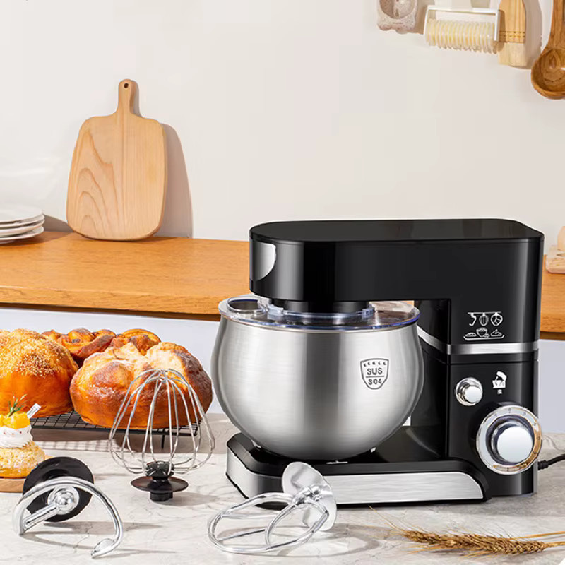 SUSWEETLIFE 3-in-1 Multifunktions-Küchenmaschine mit 5-Liter-Mixbehälter, 1000 W Motor, Schwarz/Edelstahl - Bild 5
