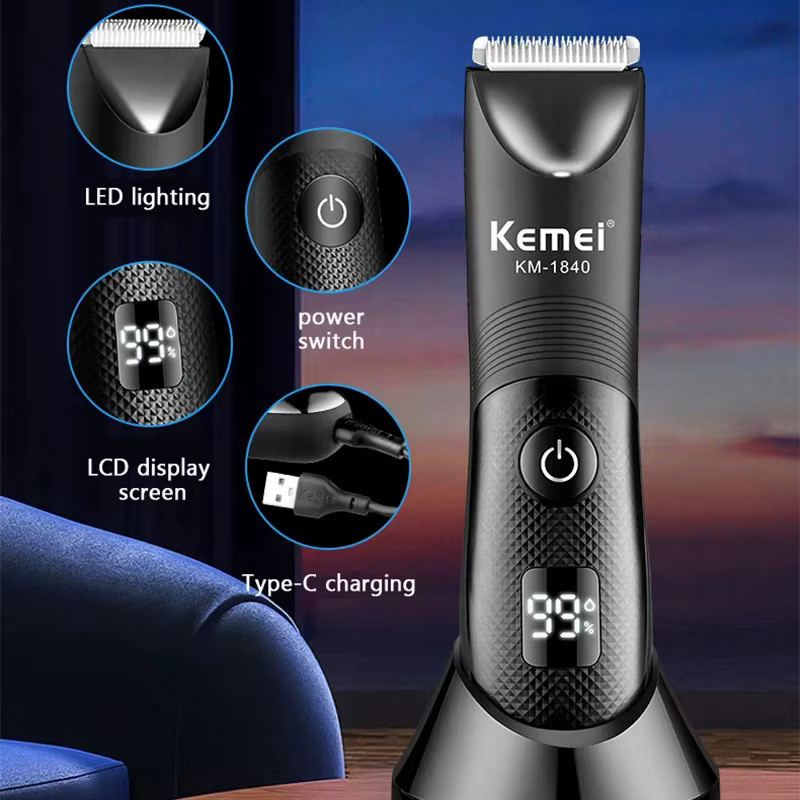 Kemei Elektrischer Haarschneider KM-1840, Schwarz, Unisex - Bild 2
