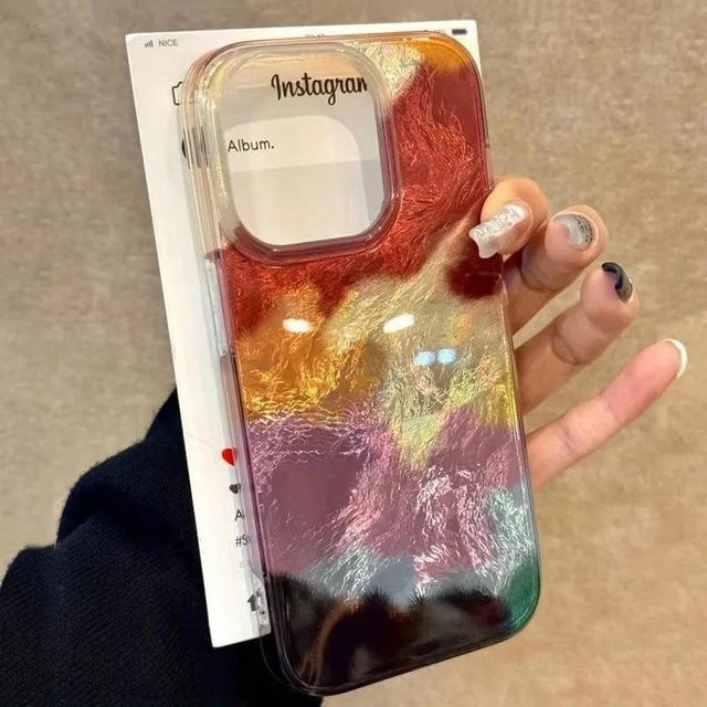 Silikon Handyhülle mit Wirbelmuster für Apple iPhone 17 16 15 14 13 12 11 Pro Max XR Plus SE2 in Bernstein Schwarz Braun Weiß Mischung - Bild 1