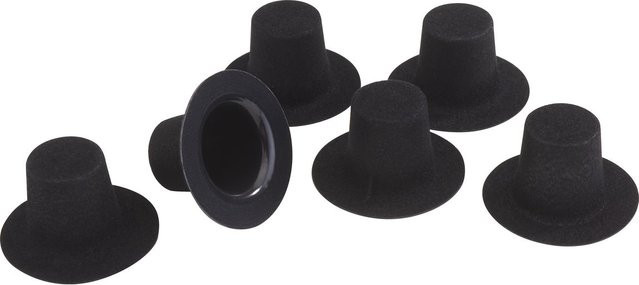 HobbyFun Zylinder aus Kunststoff, Schwarz, 6 Stück - Bild 1