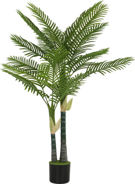 HOMCOM Künstliche Palme in Grün mit 16 Palmenwedeln und Topf, Höhe: 150 cm - Bild 1