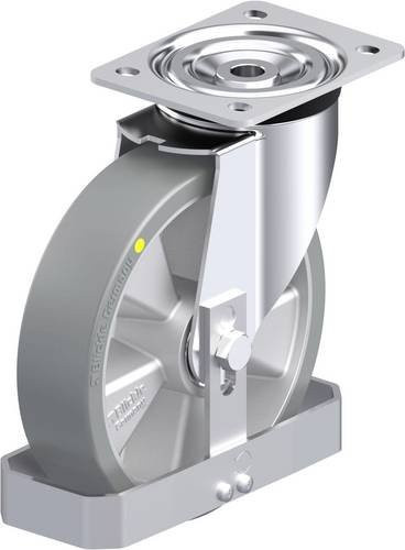 Blickle L-ALTH 200K-AS-FS Stahlblech-Lenkrolle in Silber, Rad-Durchmesser: 200 mm, Tragfähigkeit: 400 kg - Bild 1