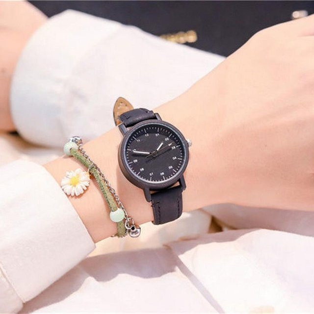 Armbanduhr ping Day, Quarz, Leder, Schwarz, Damen - Bild 1