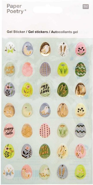 Rico Design Paper Poetry Gelsticker Bunny Hop Ostereier - Bild 1