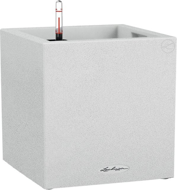 Lechuza Pflanzgefäß Canto Stone Pflanzwürfel Quarzweiß B/T/H: 40 x 40 x 40 cm - Bild 1