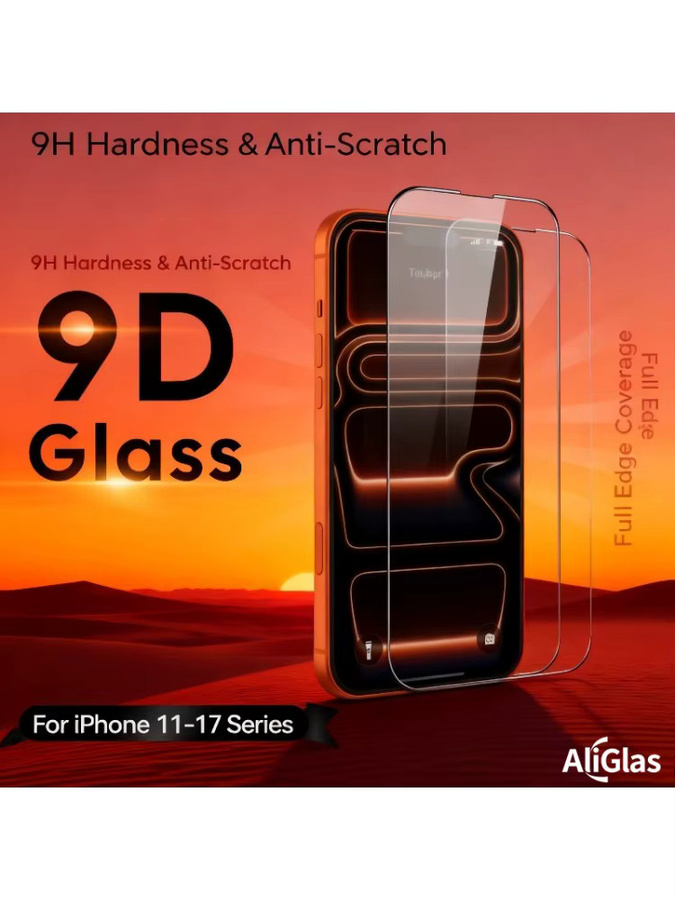 3 Stück Displayschutzfolie aus gehärtetem Glas für Apple iPhone 11 12 13 14 15 16 17 Pro Max und Plus Modelle, transparent - Bild 7