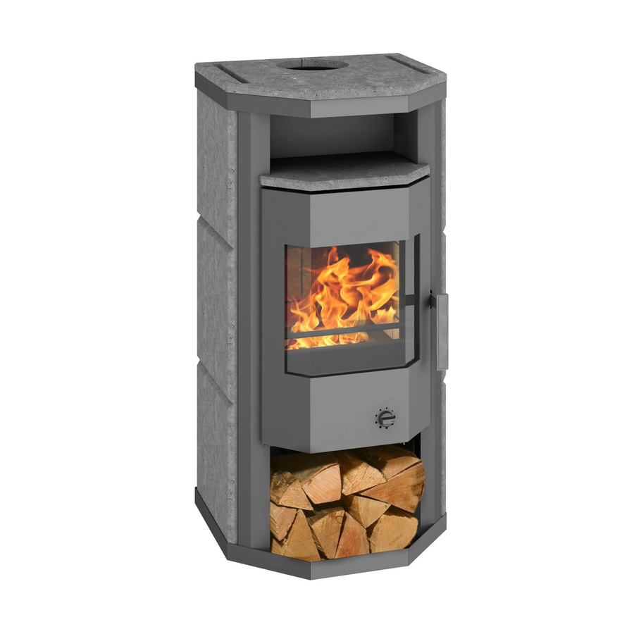 Wamsler Thyra Naturstein Kaminofen mit Automatikfunktion in Grau oder Schwarz mit 6 kW Leistung B: 113,3 cm, T: 55,7 cm, H: 51,6 cm - Bild 3
