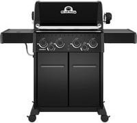 Broil King Gasgrill Crown 490 Shadow in Schwarz mit Seitenbrenner, Warmhalterost und Thermometer - Bild 1