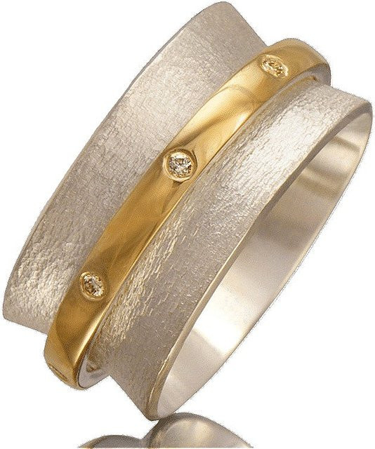 YoYo Ring, versilbert, zweifarbig, Damen und Herren - Bild 1