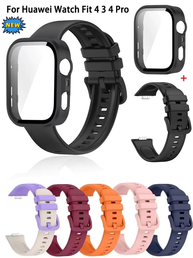 Huawei Uhrenarmband Silikon, Schwarz, Huawei Watch Fit 4, Huawei Watch Fit 4 Pro - Bild 2