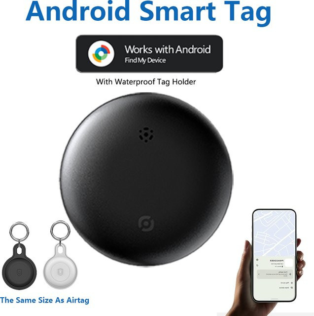 leapii Smarte Tags mit Schutzhülle in Schwarz, GPS-Tracker kompatibel mit Google Find My für Android, Samsung Galaxy und Xiaomi - Bild 1