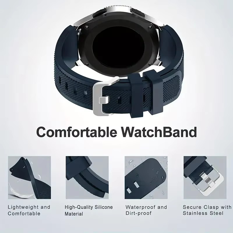 I LOVE LUO Uhrenarmband Silikon, Schwarz, Unisex - Bild 3