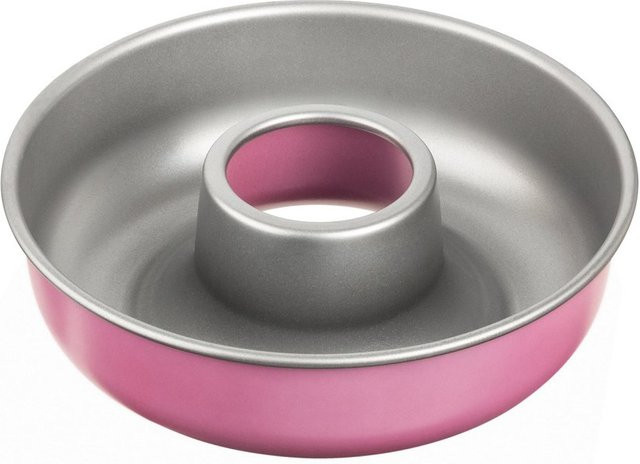 Zenker Kranzform Creative Studio Bundt-Form aus Keramik und Aluminium, Farbe: Pink, Durchmesser: 28 cm - Bild 1