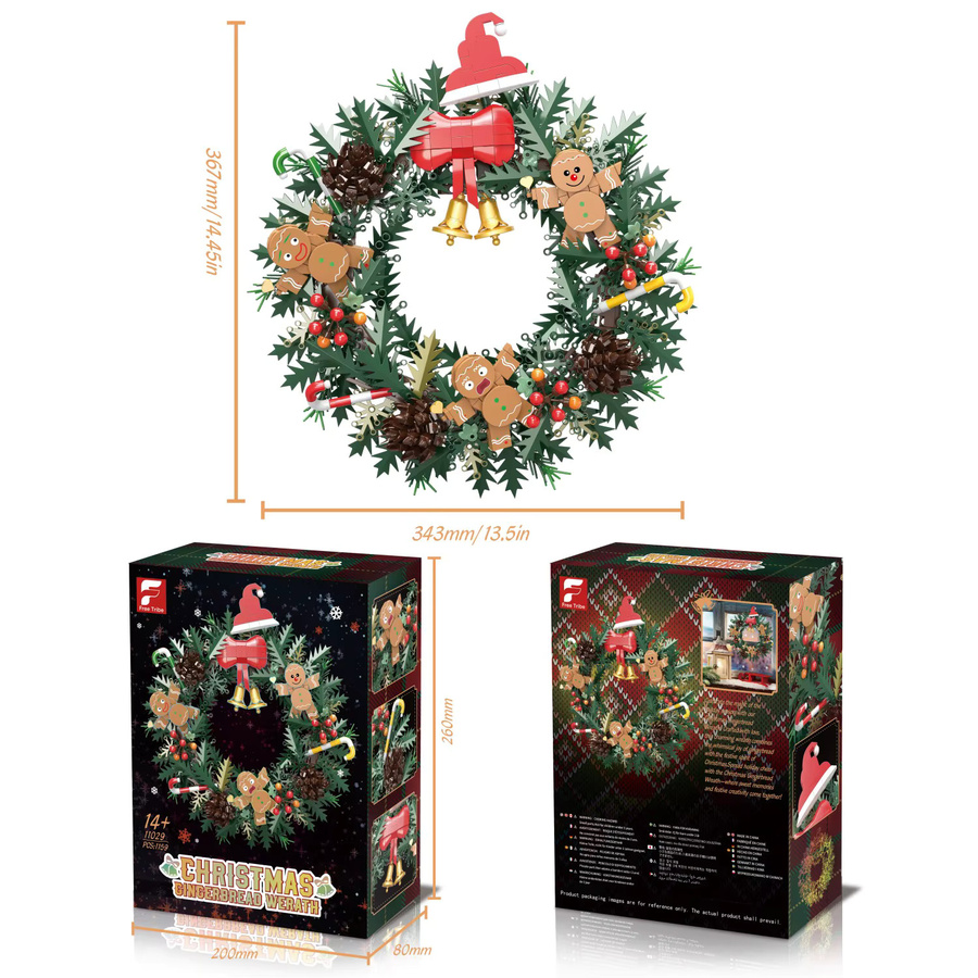 AMAZINGBLOKS Weihnachten Lebkuchenmann Girlande, Bausteine, 1159 Teile, ab 14 Jahren - Bild 6