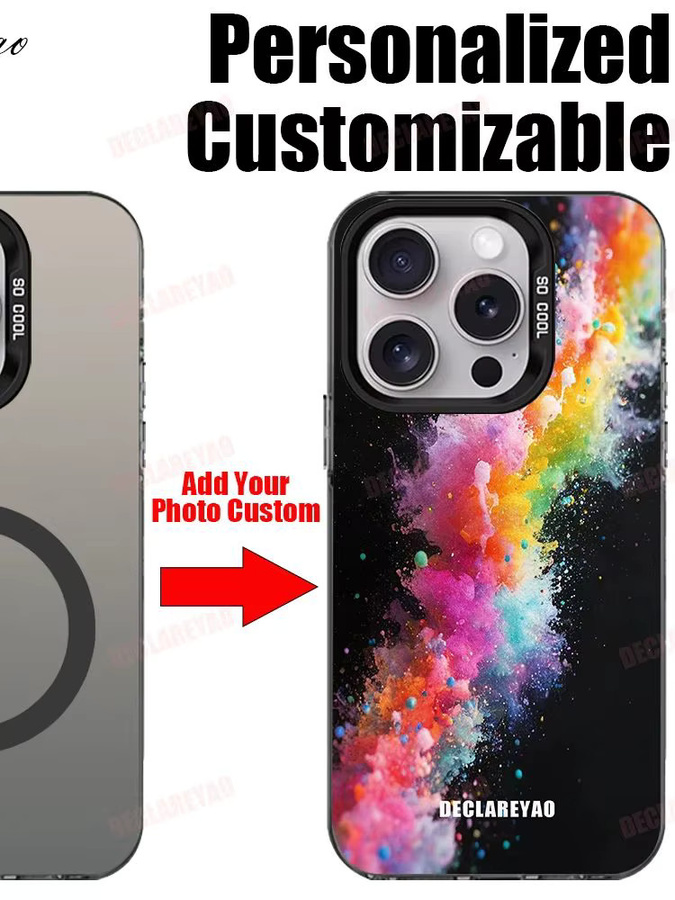 Personalisierte MagSafe Schutzhülle für Apple iPhone 16 15 14 13 12 11 Pro Max Plus mit eigenem Foto in Grün und Mehrfarbig - Bild 3