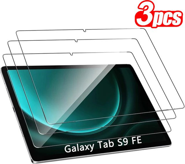 3er-Pack Displayschutzfolie aus gehärtetem Glas für Samsung Galaxy Tab S9 FE 10,9 Zoll 2023 SM-X510 X516, transparent und kratzfest - Bild 1